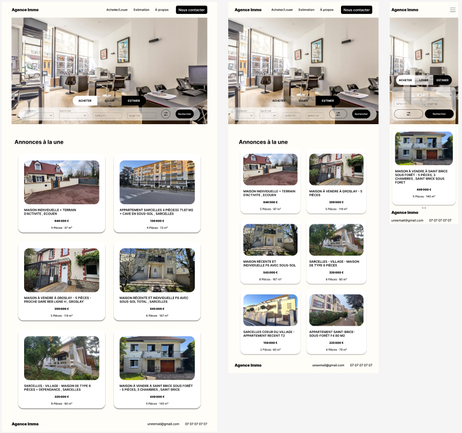 Screen maquette Figma